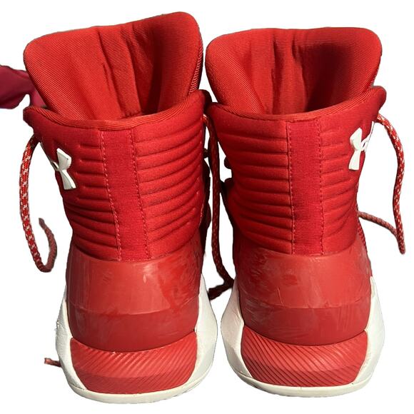 SHOES Red UnderArmour High Tops Size US6 - Picture 4 of 7